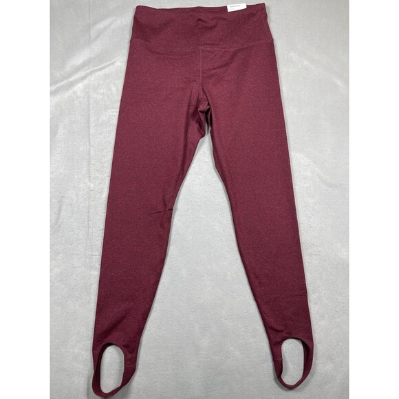 Old Navy Active Womens Large Maroon Cozecore High Rise Go-Dry Stirup Leggings - Picture 1 of 10